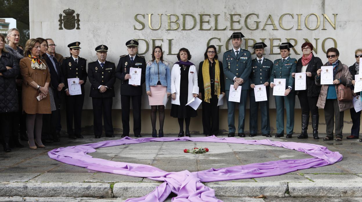 Protesta contra la violencia de género el pasado noviembre en la Subdelegación del Gobierno