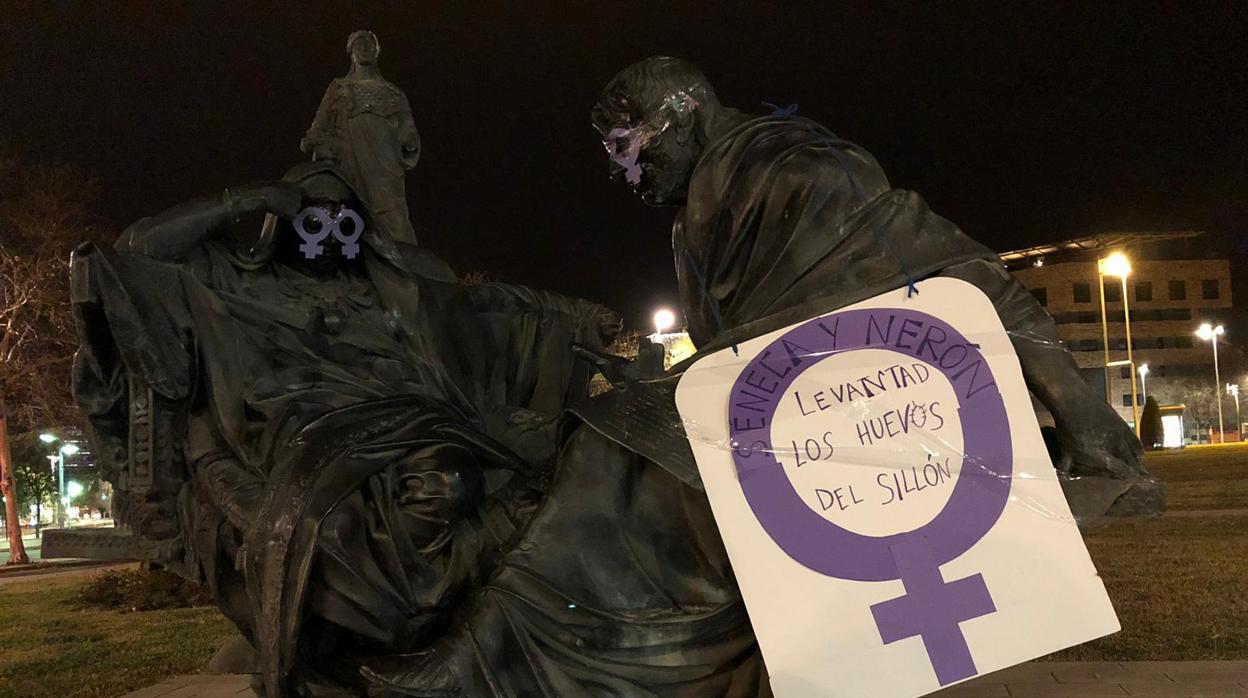 Vox lleva al juzgado las «agresiones feministas» contra las esculturas de Córdoba