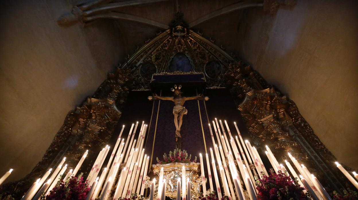 El Cristo de la Misericordia de Córdoba, en su altar del quinario de 2019