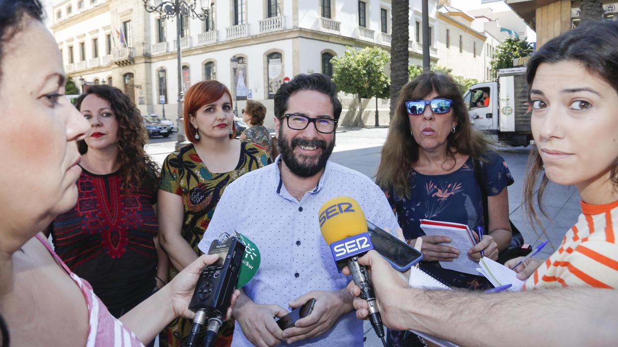 David Moscoso durante una intervención a los medios