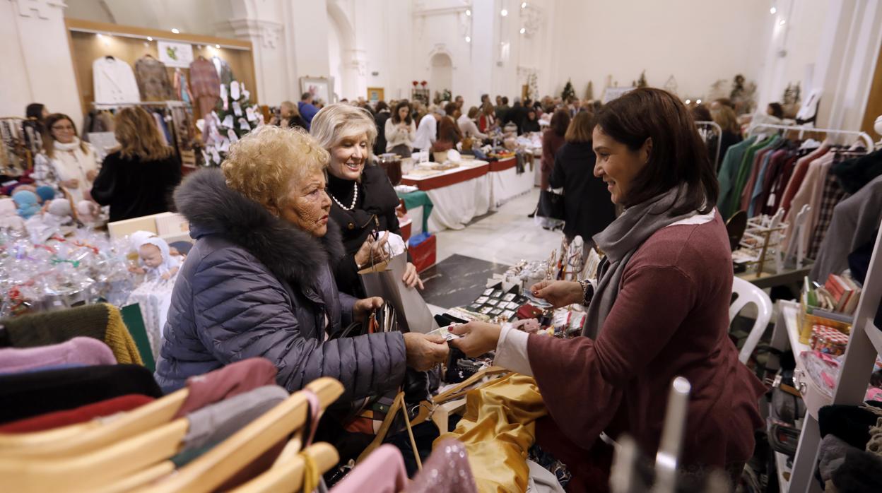 Mercadillo navideño de Adevida en San Felipe Neri, el pasado diciembre