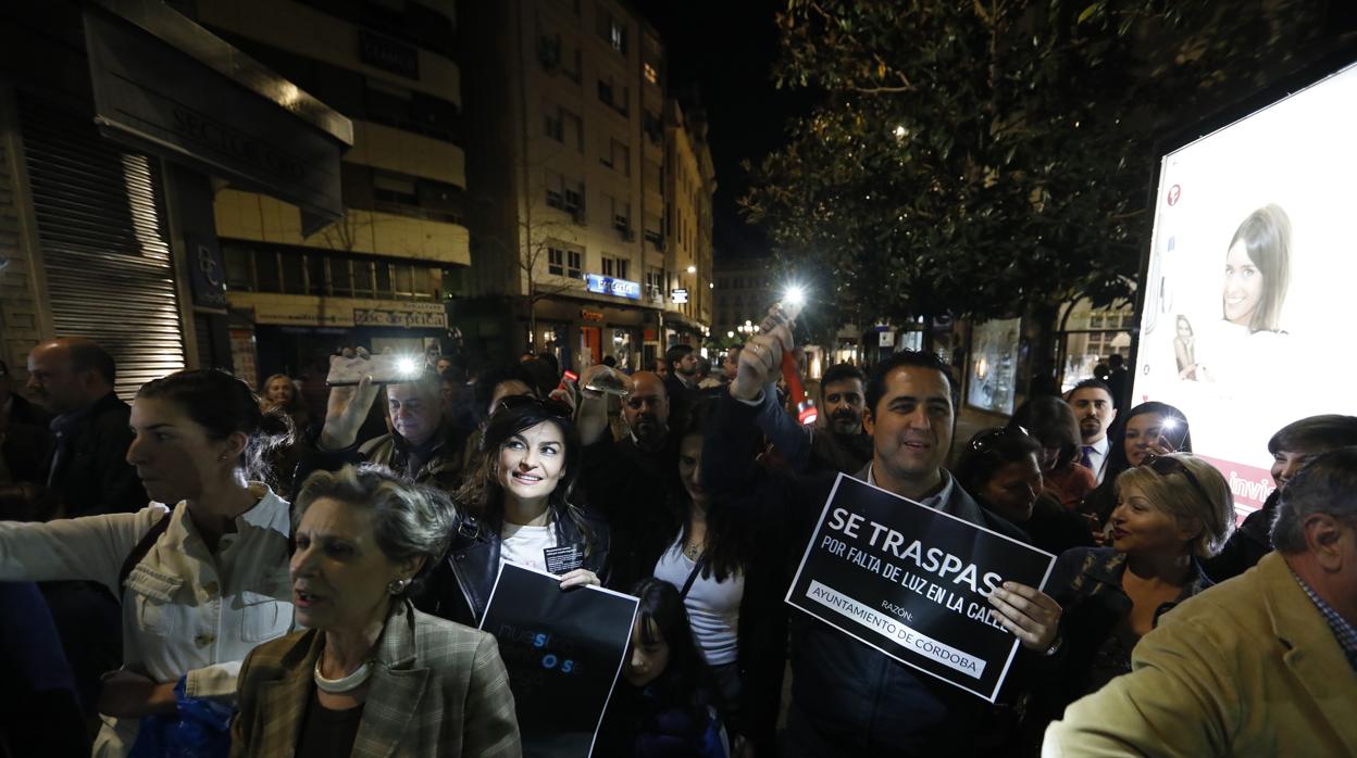 Protesta de los comerciantes de Córdoba la semana pasada