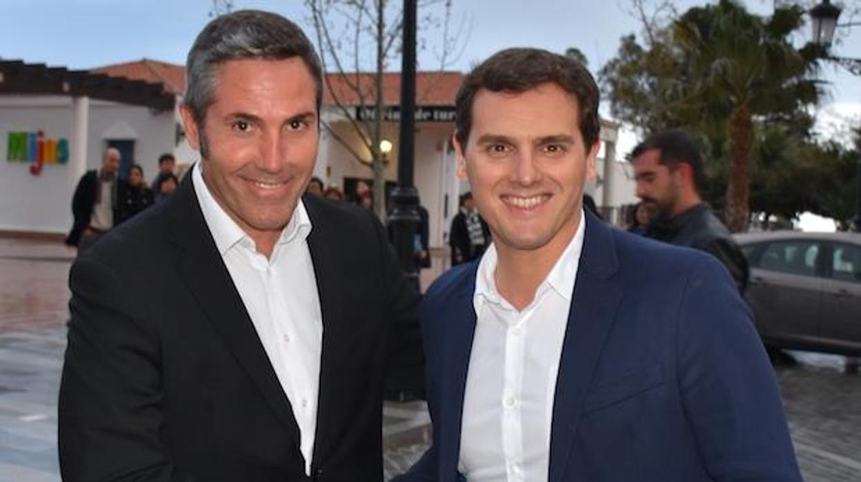 Juan Carlos Maldonado en un visita de Albert Rivera a Mijas