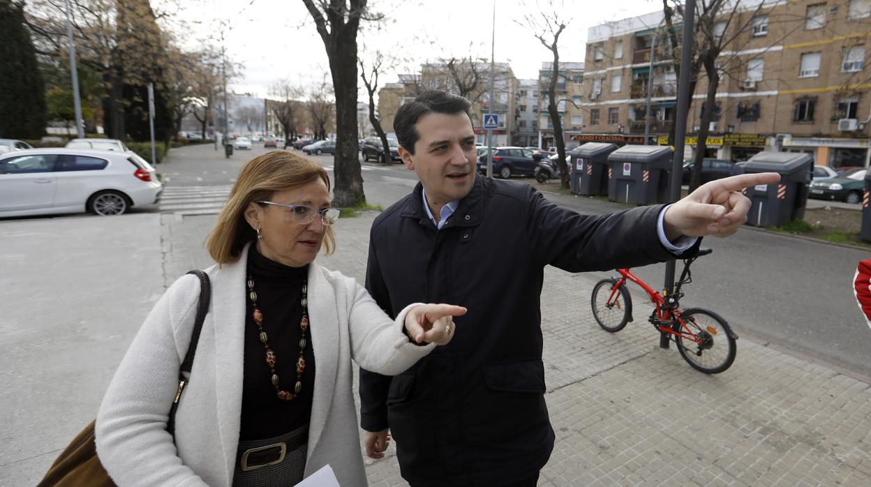 Laura Ruiz y José María Bellido, en una visita a Las Margaritas en enero de este año