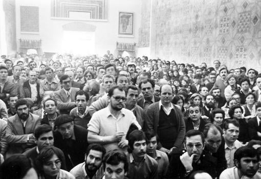 El Salón de los Mosaicos, durante el acto del 19 de abril de 1979