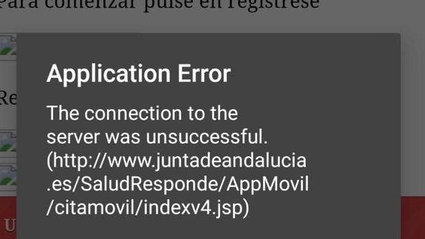 La aplicación Salud Responde del Servicio Andaluz de Salud, caída durante horas