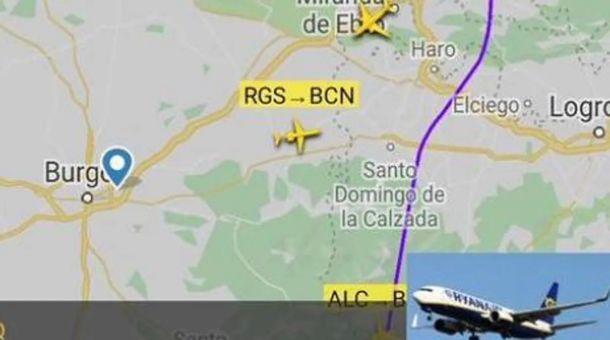 El vuelo tuvo que ser desviado a Santander