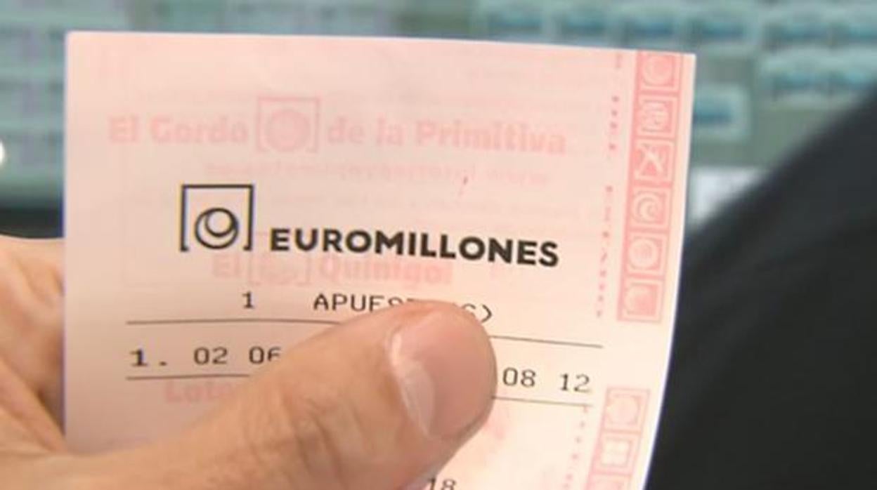 Un boleto del sorteo de Euromillones