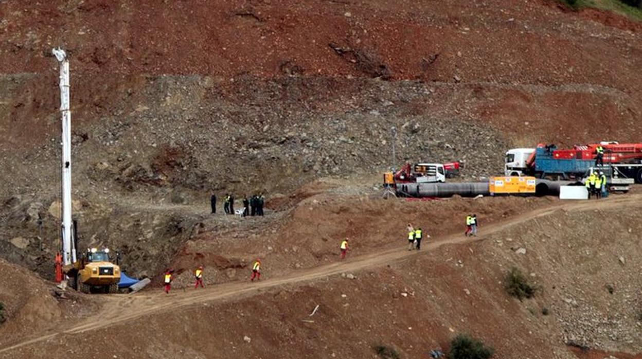 EL pozo donde murió Julen en Totalán