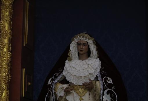 María Santísima de la Amargura sin su corona