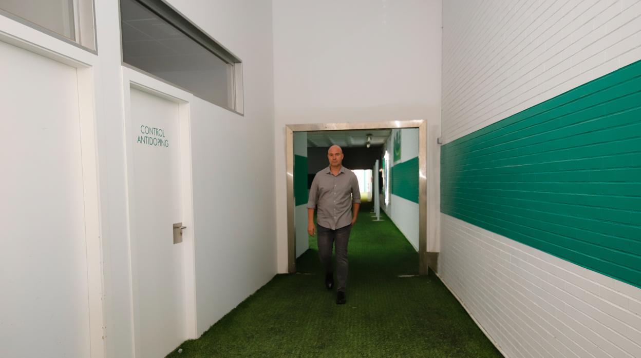 Rafael Berges, en el estadio