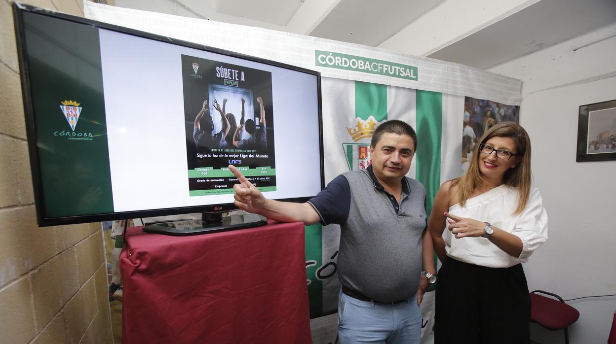 Presentación de la campaña de abonos del Córdoba CF Futsal, este jueves, en Vista Alegre