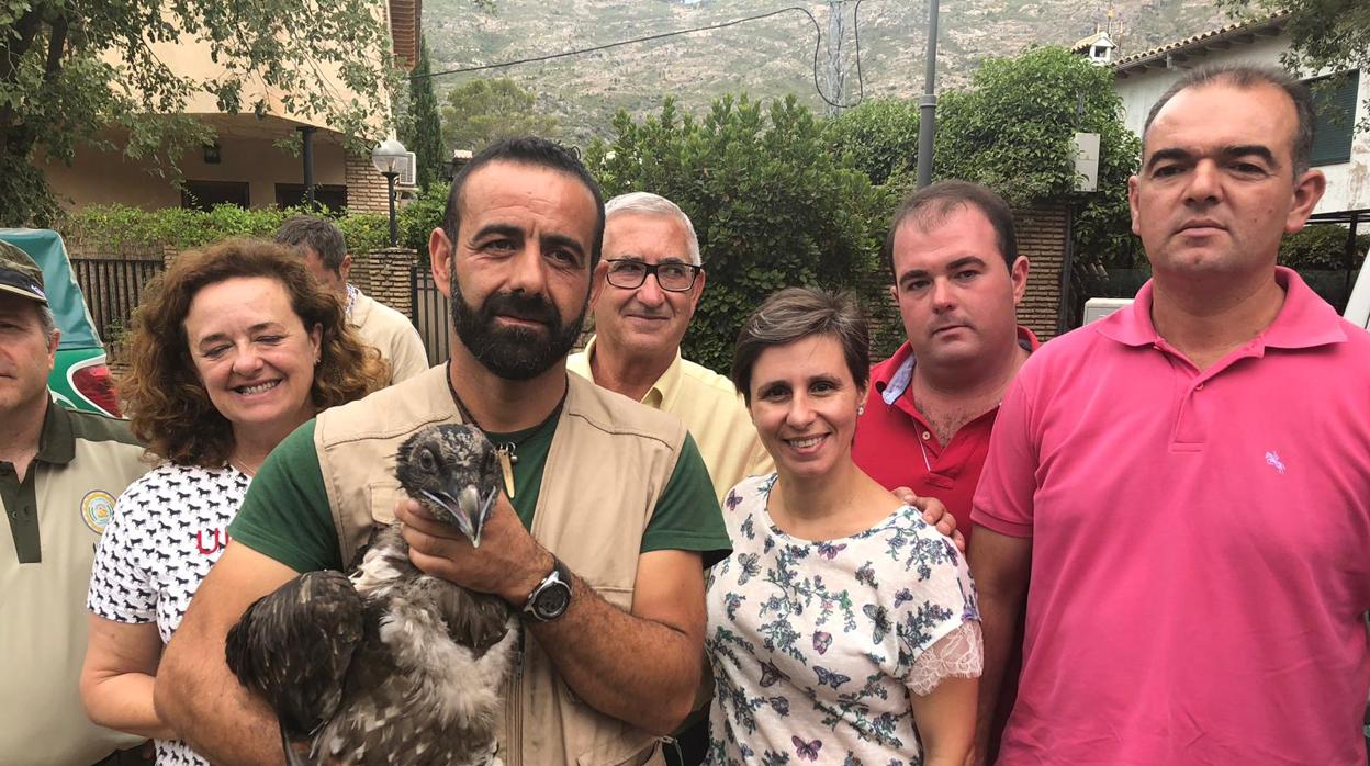 Uno de los quebratanhuesos soltado en el parque natural de Cazorla, Segura y Las Villas