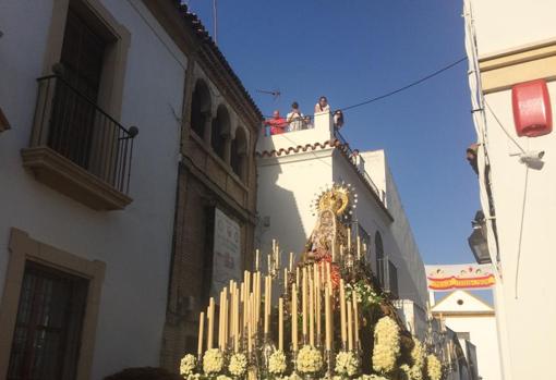 La Virgen de los Dolores en su salida extraordinaria