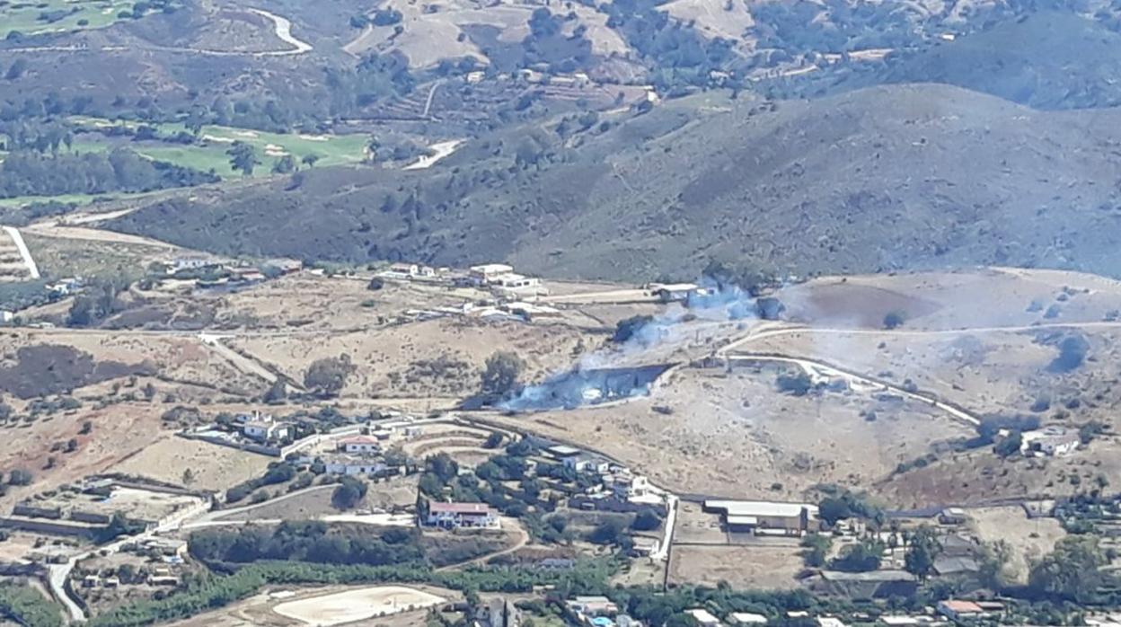 Declarados dos incendios forestales en la provincia de Málaga este domingo