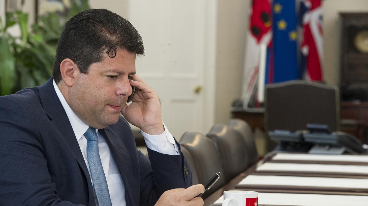 Fabian Picardo, en dependencias del Gobierno de Gibraltar, en una imagen de archivo