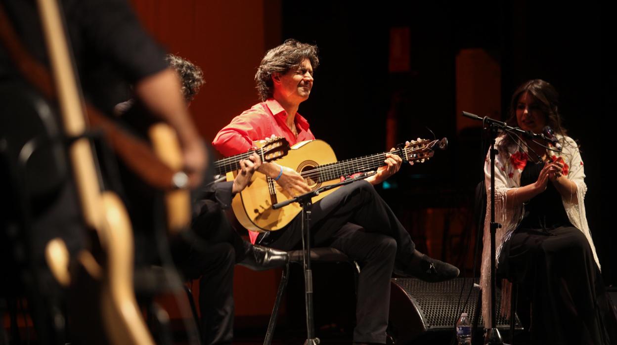 Niño de Pura, durante una actuación en el Festival de la Guitarra de Córdoba