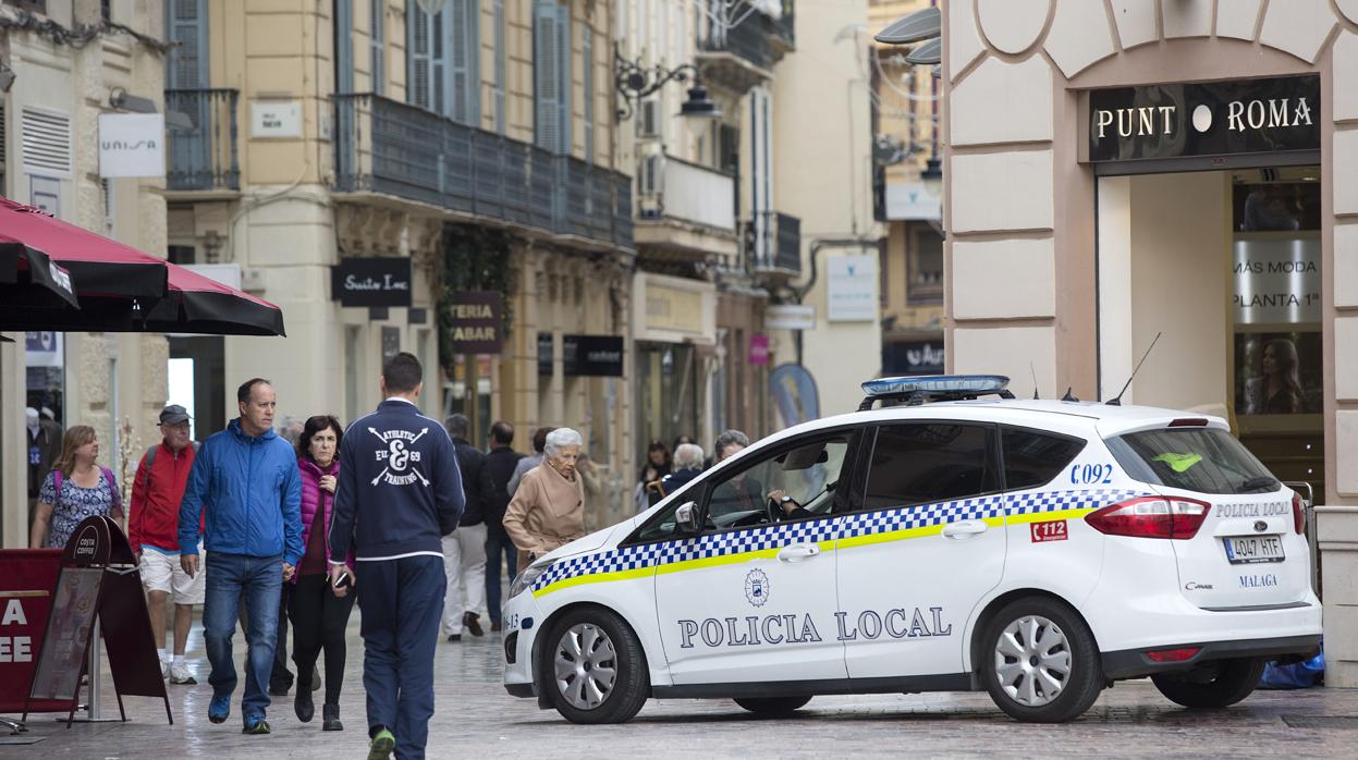 Un coche patrulla de la Policía Local de Málaga