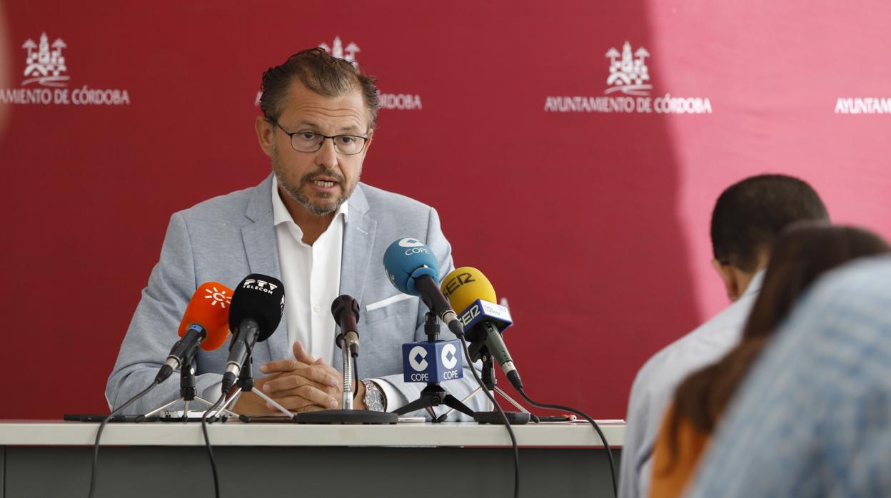 David Dorado en una rueda de prensa