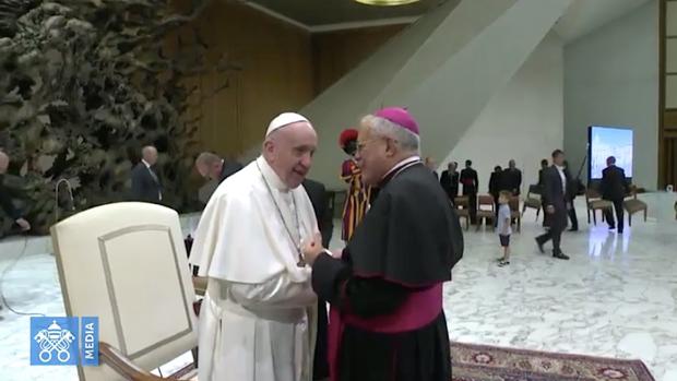 El Papa recibe en Audiencia General en el Vaticano al obispo de Córdoba