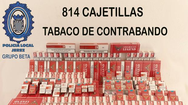 Golpe al tabaco de contrabando en Jerez con la incautación de más de 800 cajetillas