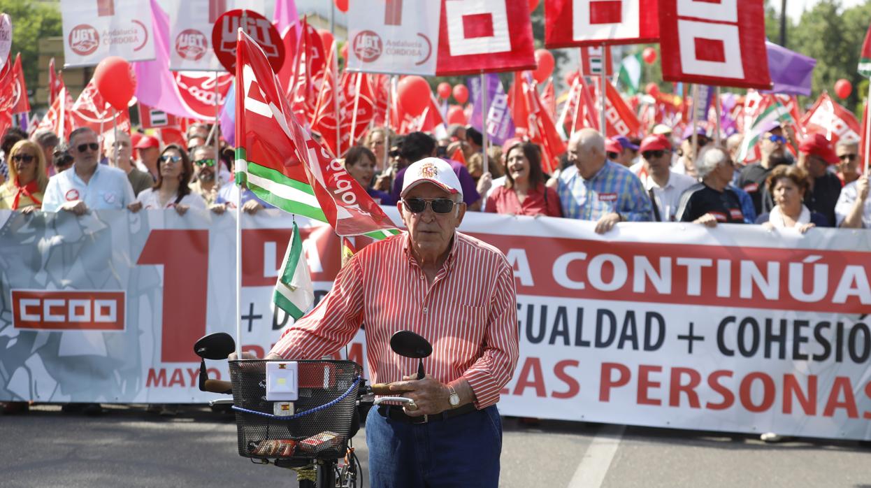 Manifestación a favor de los derechos laborales del 1 de mayo