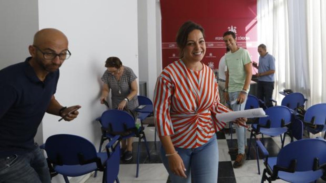 Isabel Ambrosio en la sala de prensa del Ayuntamiento