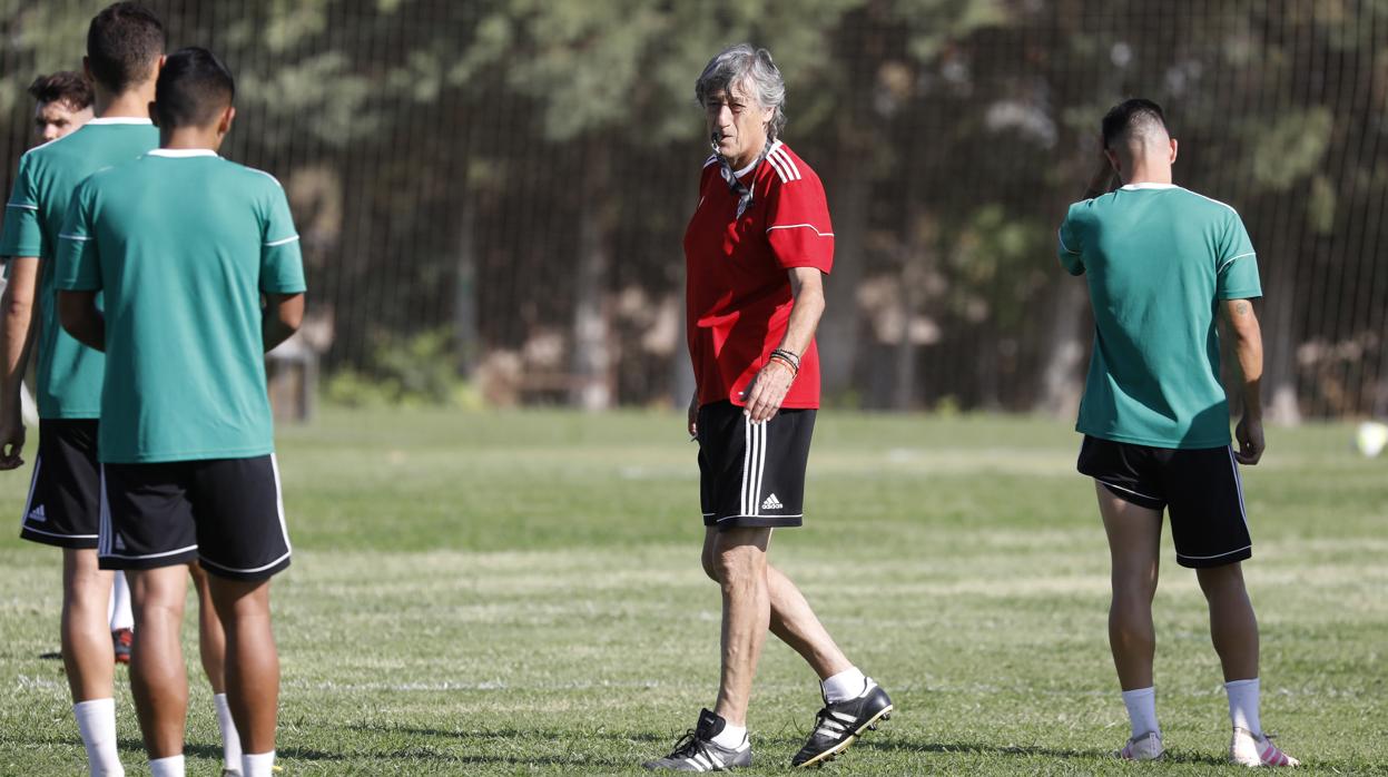 El entrenador del Córdoba CF, Enrique Martín, en la Ciudad Deportiva