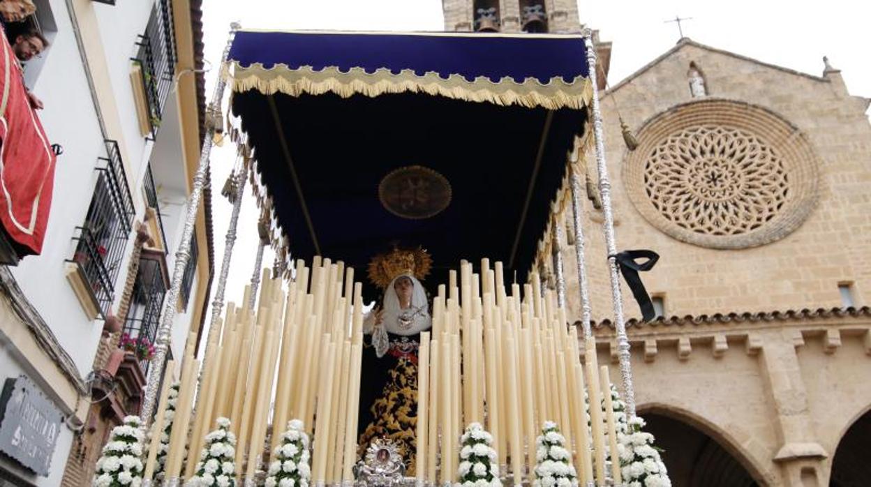 La Virgen del Mayor Dolor el pasado Miércoles Santo