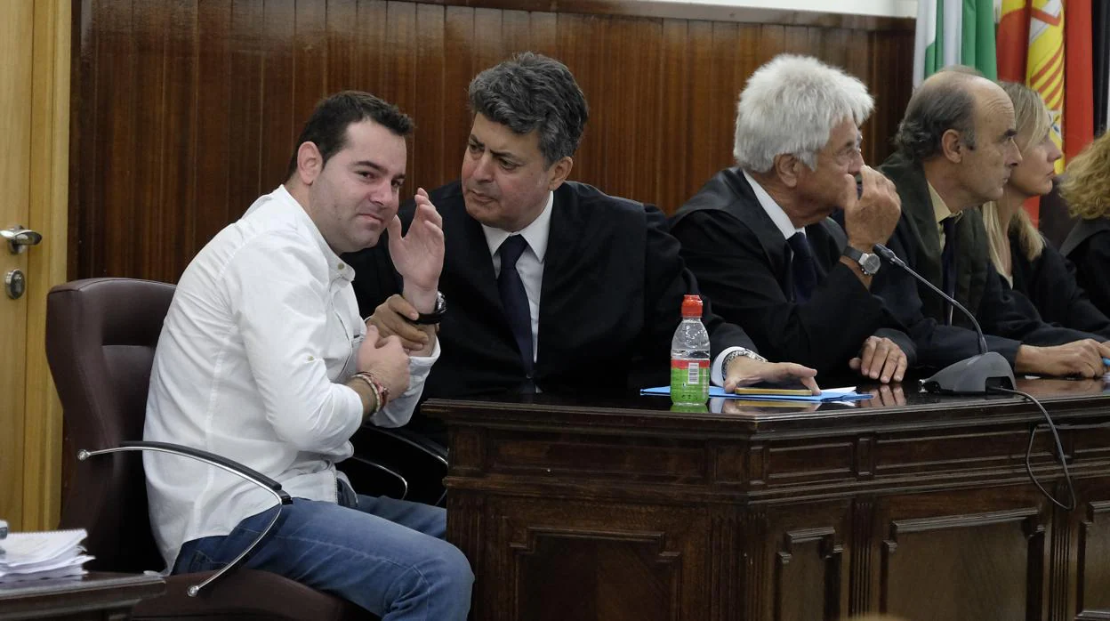 Francisco Javier Medina en el momento de ser absuelto por el jurado popular