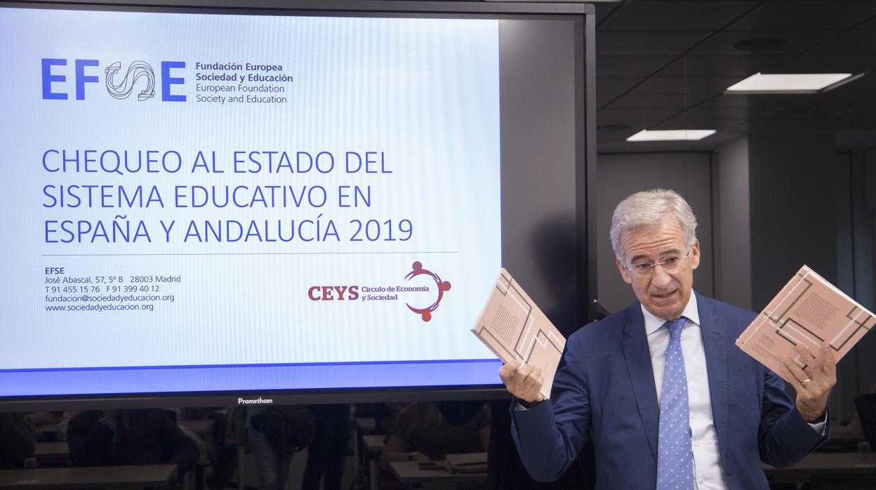 Miguel Ángel Sancho, durante la presentación de los datos andaluces del estudio