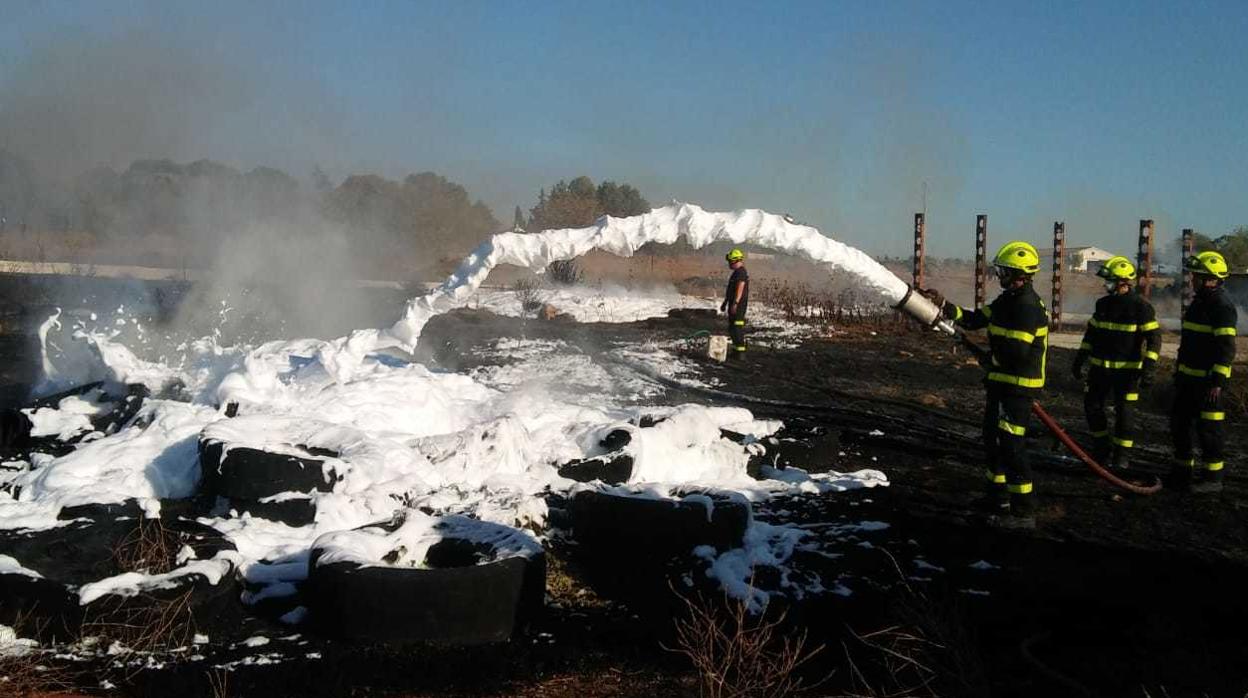 Actuación de los efectivos del Consorcio provincial de Bomberos