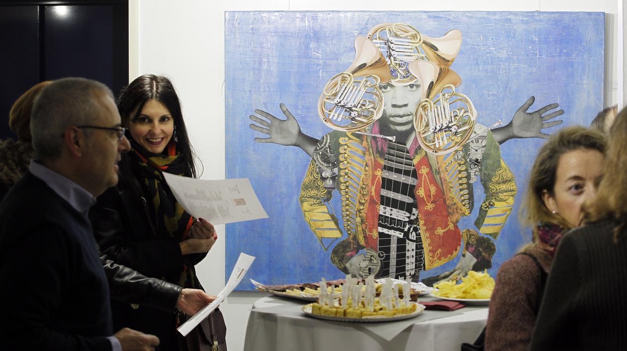 Inauguración de la Bienal de Arte en el Colegio de Abogados en 2014