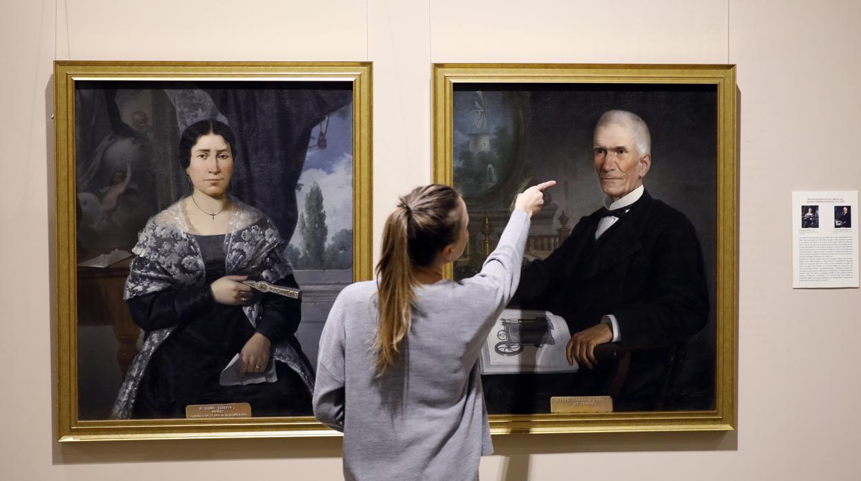 Los retratos pintados por Rafael Romero Barros, expuestos en el Museo de Bellas Artes de Córdoba