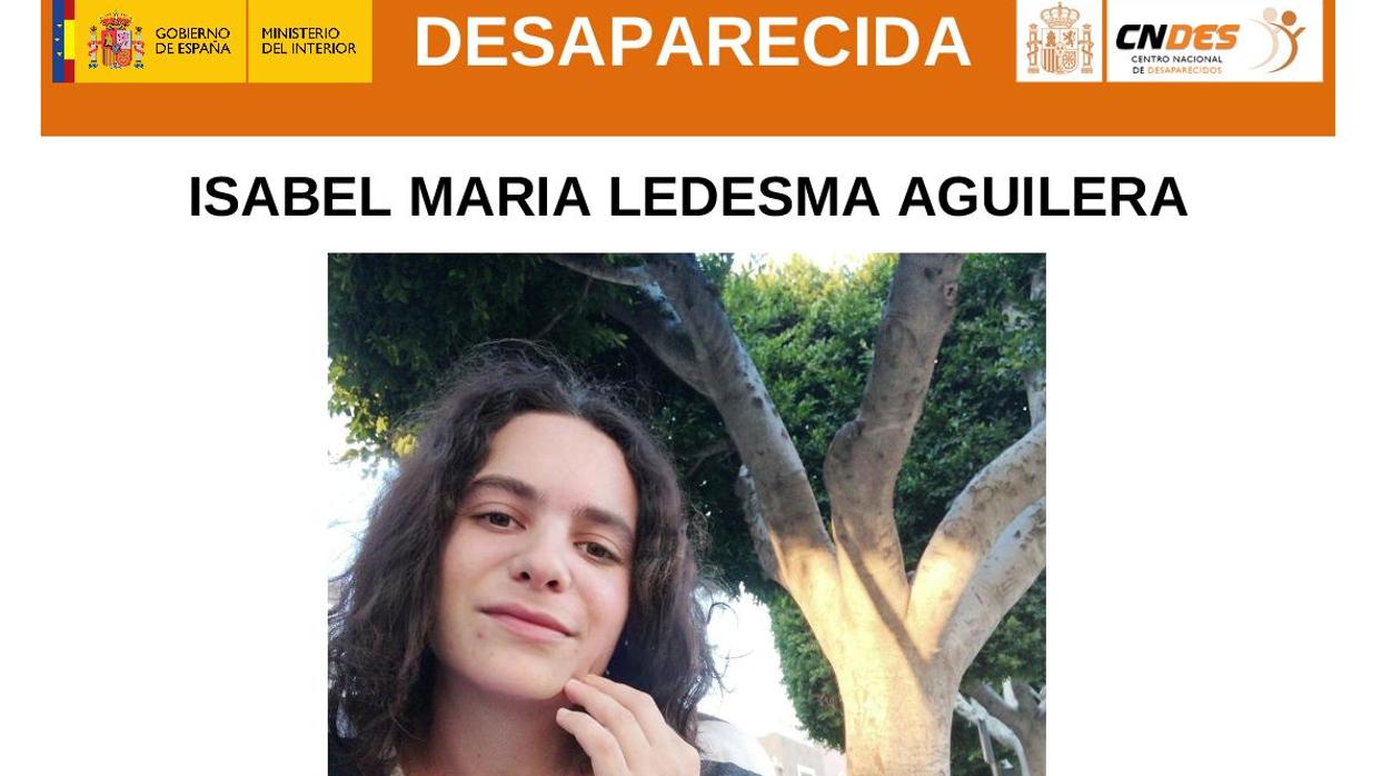 Imagen de SOS Desaparecidos difundida tras la localización de la joven.