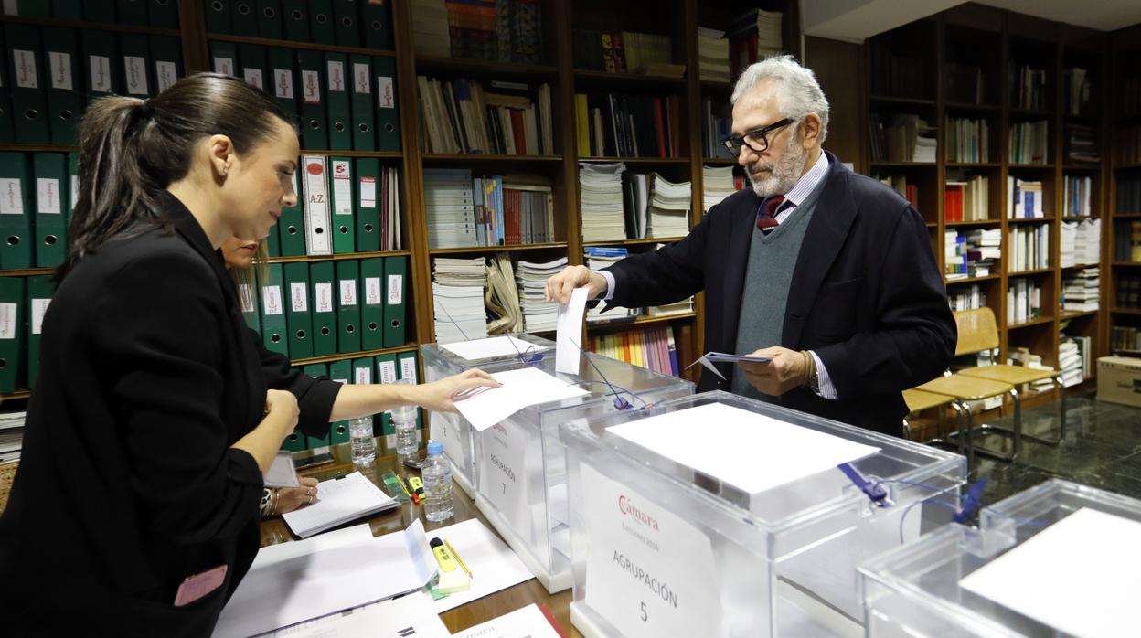 Ignacio Fernández de mesa votando