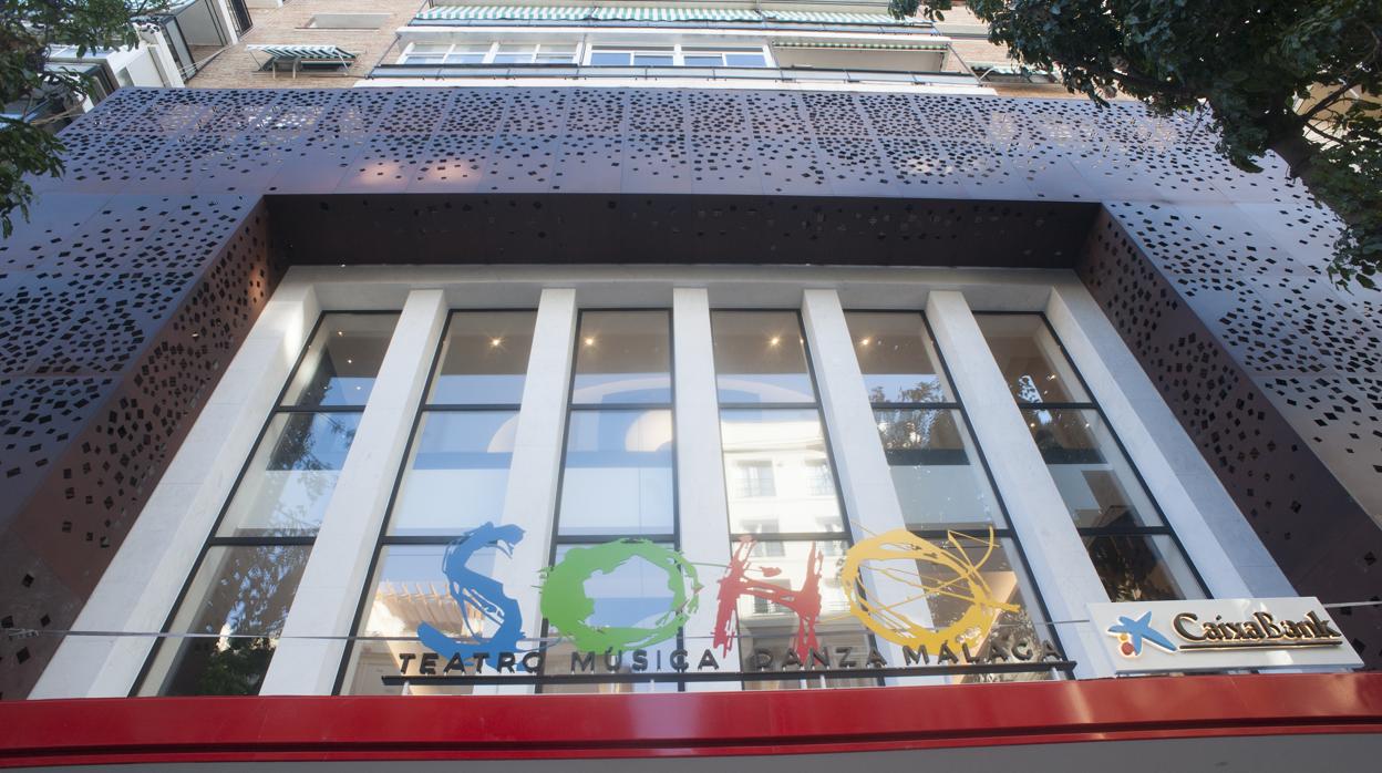 Fachada del Teatro del Soho Caixabank de Antonio Banderas en Málaga