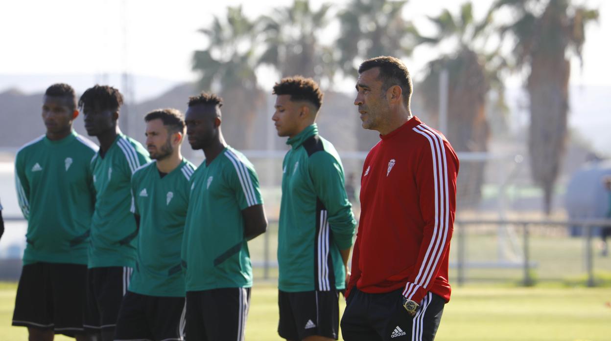 Agné, en su primer entrenamiento con el Córdoba