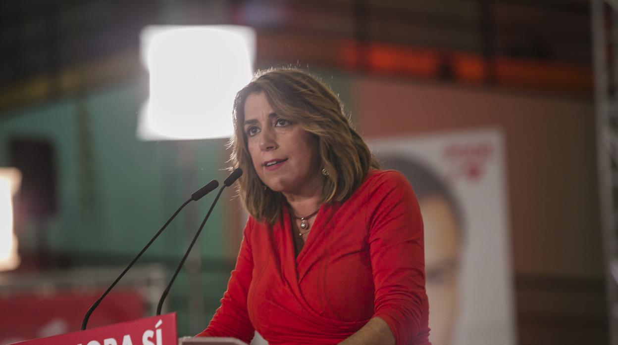 Susana Díaz en el acto de inicio de campaña del PSOE