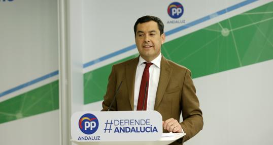 El líder de los populares andaluces, Moreno Bonilla