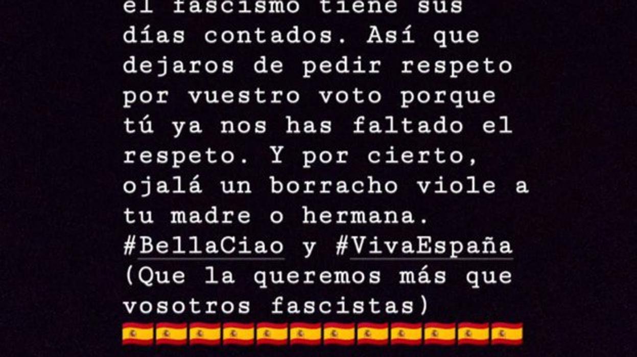 Extracto final del escrito del concejal socialista de Beas de Segura, en Jaén.