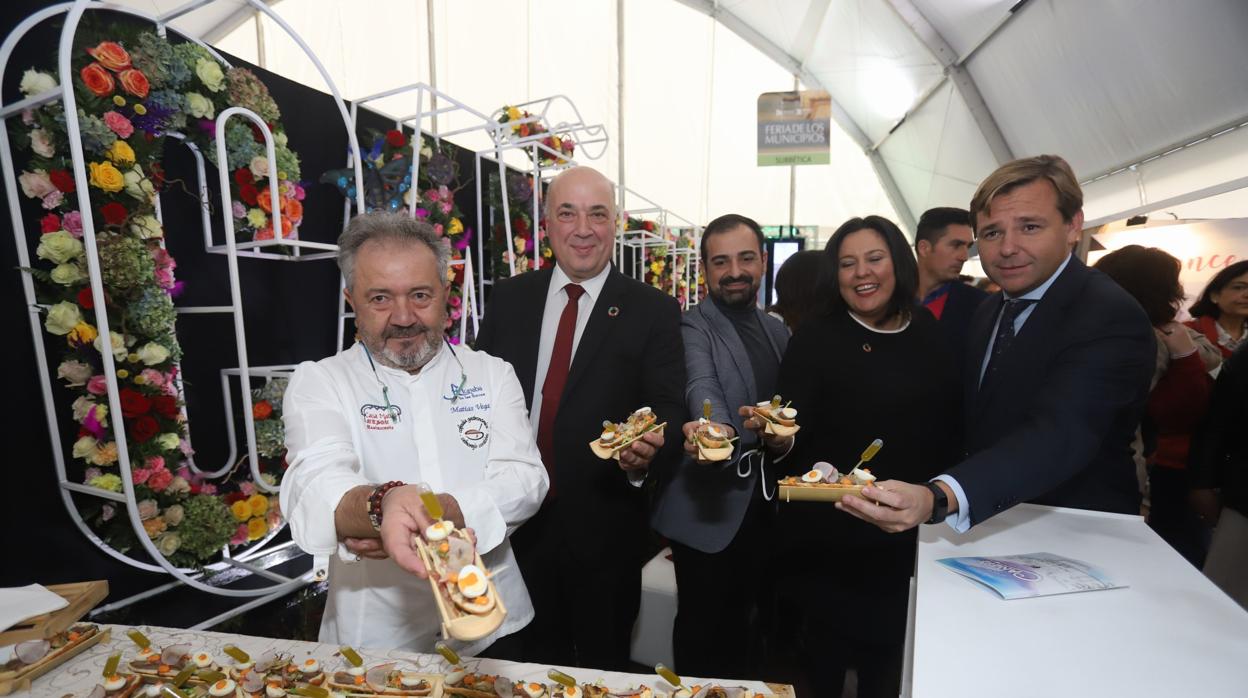 Autoridades durante la inauguración de la Feria de los Municipios de Córdoba