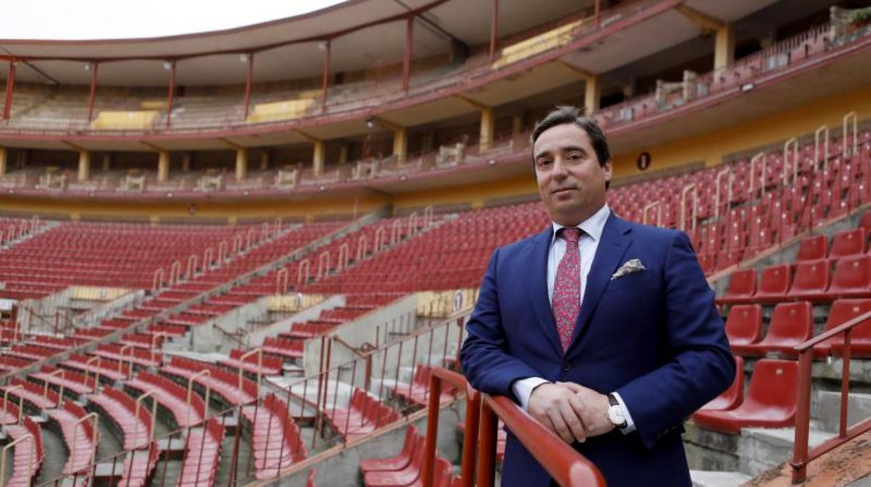 El empresario José María Garzón, en la plaza de toros de Córdoba