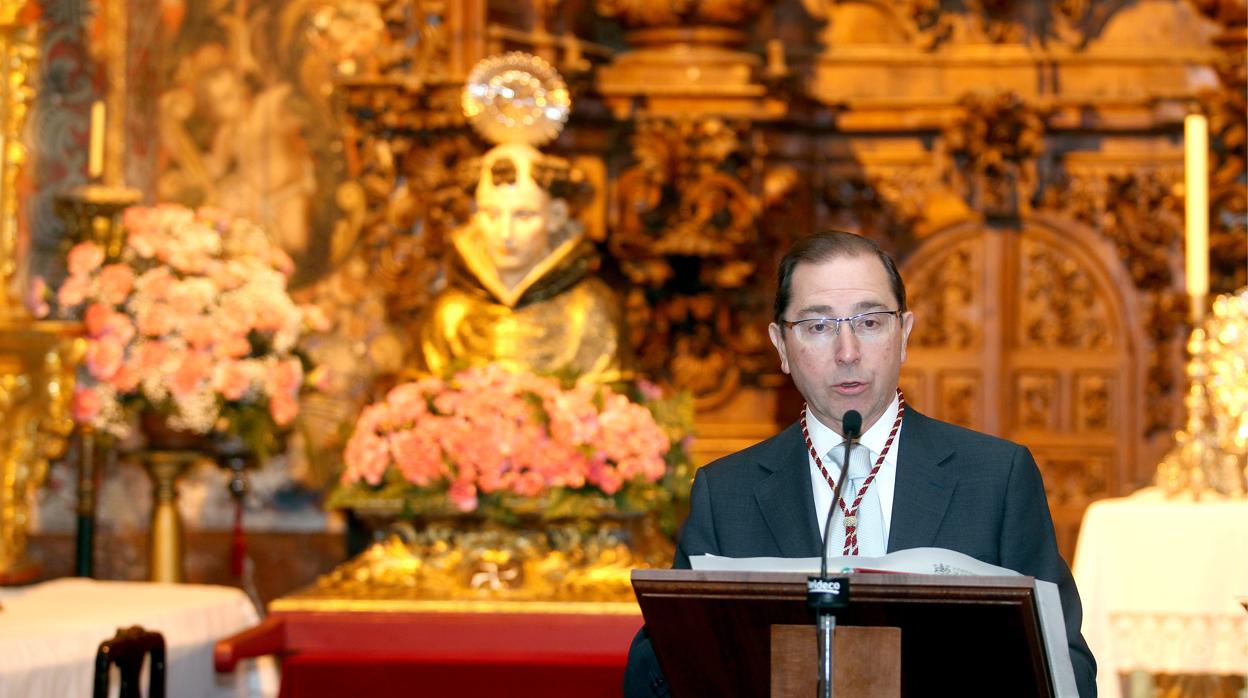 Rafael Jaén, durante la Exaltación a San Álvaro de Córdoba