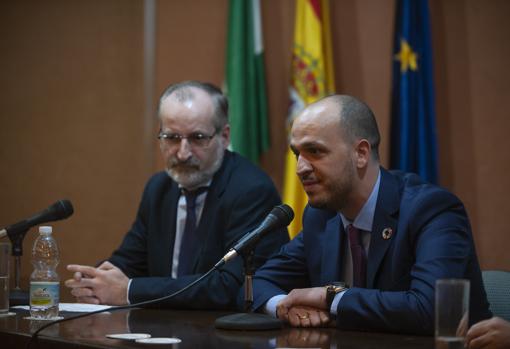 Gonzalo Sichar y Ray Cazorla durante la presentación