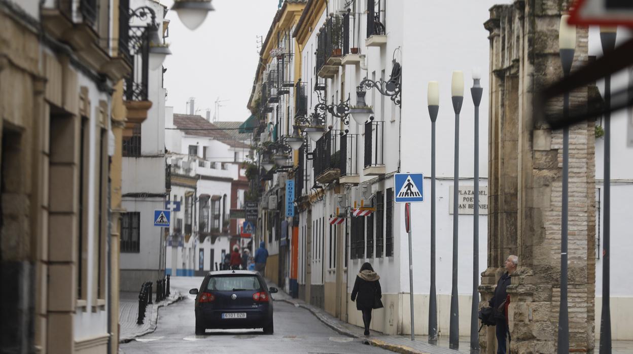 Aspecto de la calle Realejo de Córdoba, donde está el despacho receptor del boleto