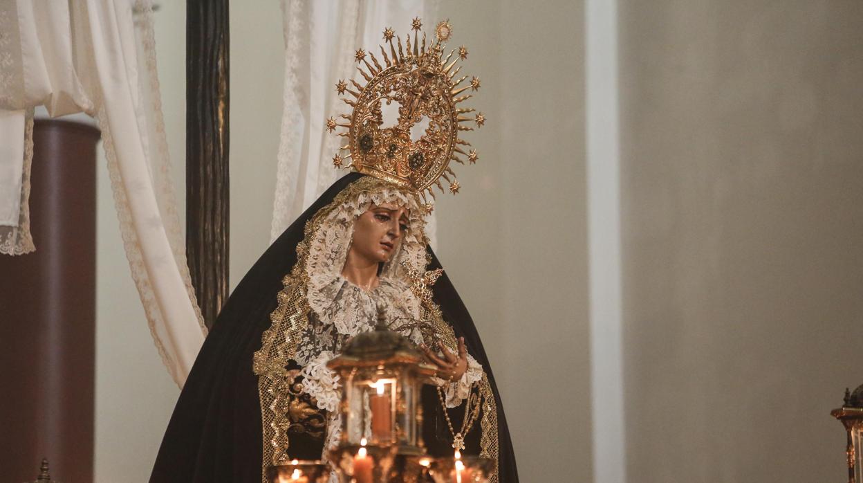 María Santísima en su Soledad, en la parroquia de Santiago