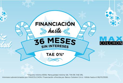 Promoción de financiación de Maxcolchoón