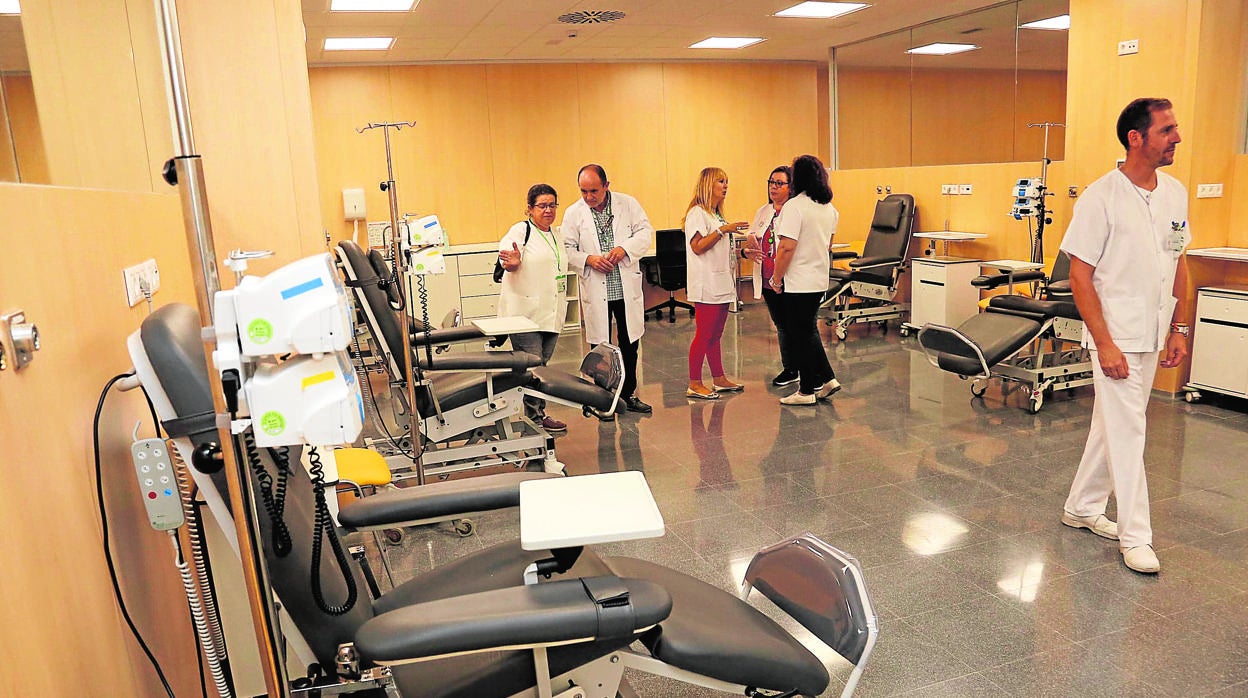 Sala del Hospital Oncológico del Reina Sofía