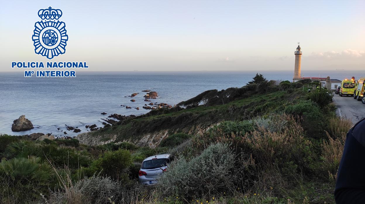 Imagen del lugar donde esta el vehículo y donde fue realizado el rescate